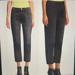 COPY - Current Elliott The Vintage Cropped Slim Jeans black Belmont studded siz…